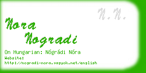 nora nogradi business card